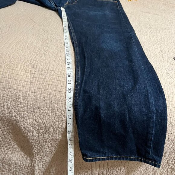 505 Levi's Men's Wide Leg dark blue jeans size 40X32 - Picture 7 of 9